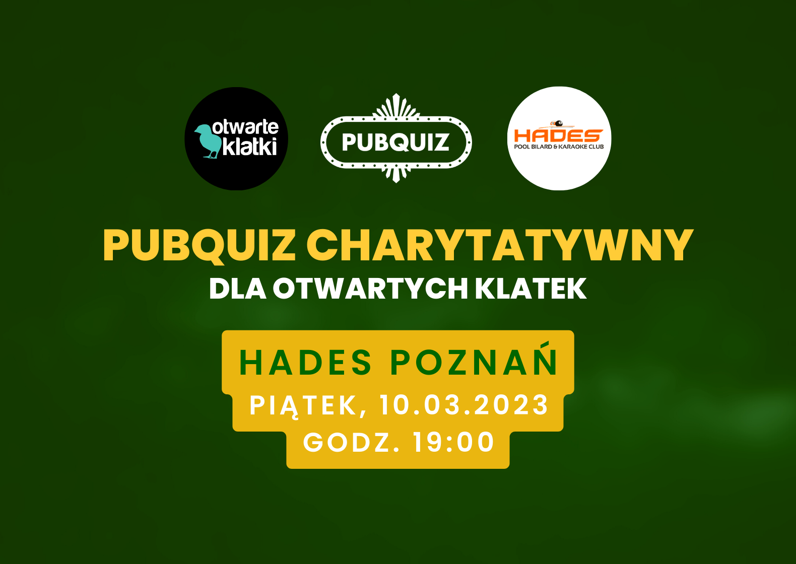 charytatywny pubquiz dla otwartych klatek